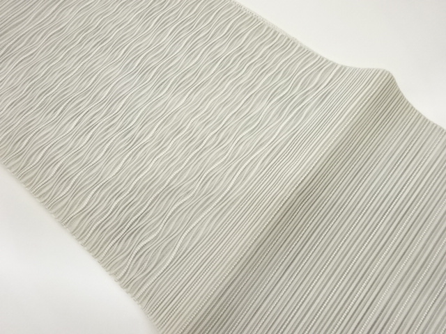 JAPANESE NAGOYA OBI FOR SUMMER / TSUZURE / WOVEN WAVY STRIPE